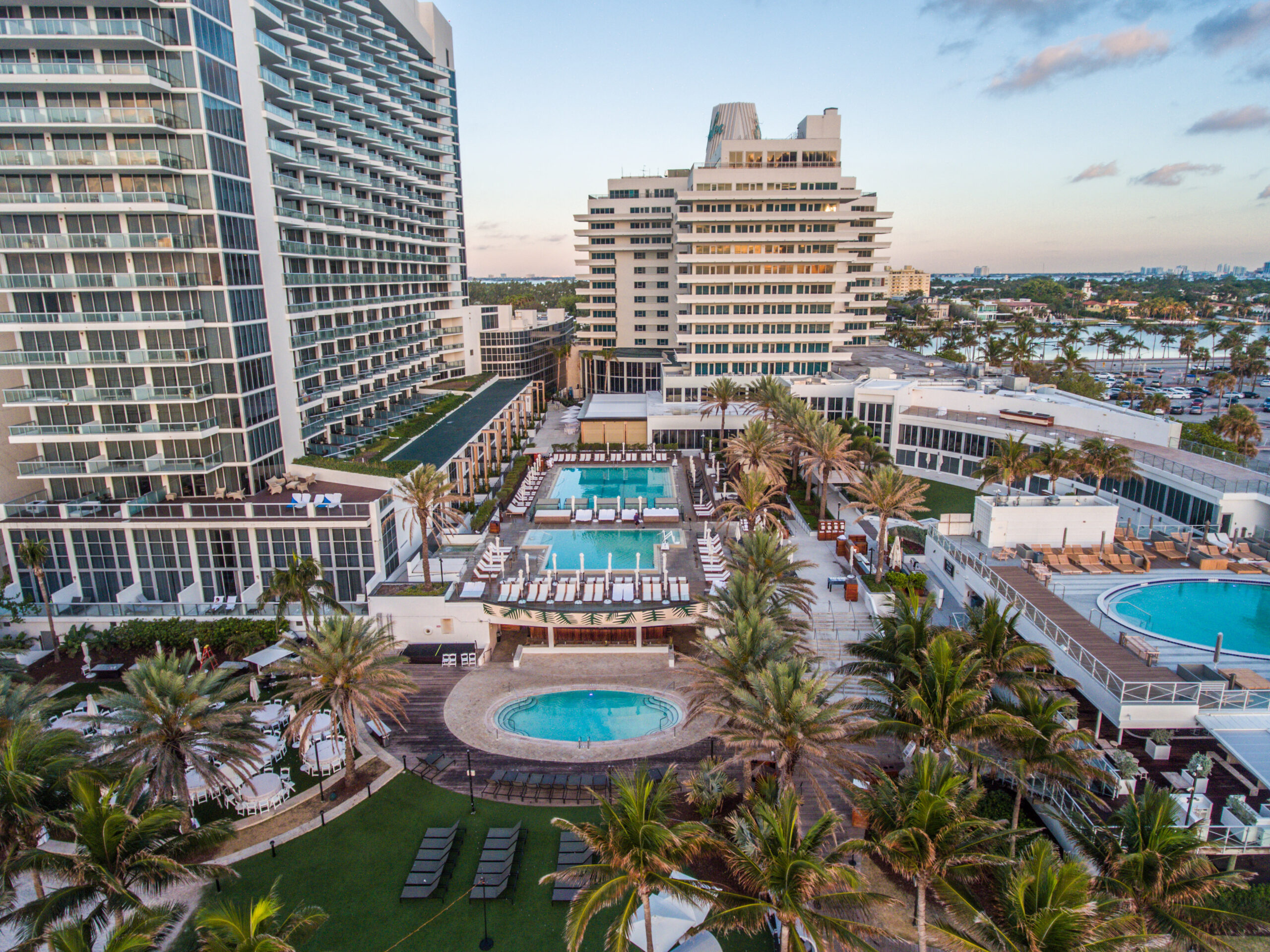Aerial View of the Nobu Hotel Miami Beach - Adam Goldberg Photography