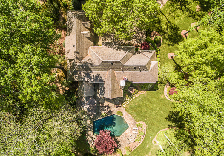 Aerial Photograph of Luxury Residential Real Estate Property in Atlanta, Georgia
