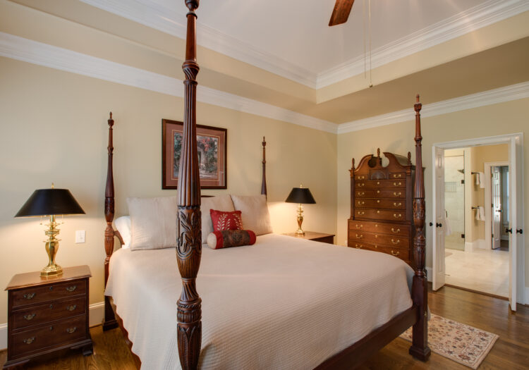 Master Bedroom of a luxury home near Atlanta, Georgia during a residential real-estate photography shoot. Atlanta Real Estate Photography