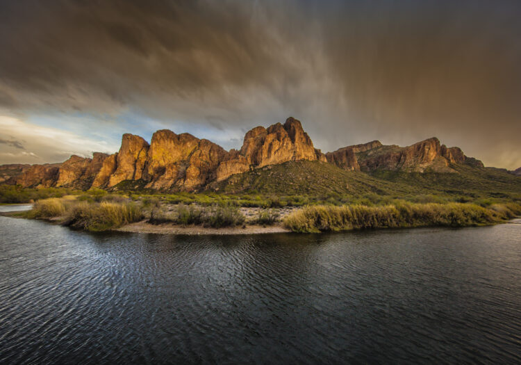 A monsoon storm rolls in over the desert outside of Phoenix, Arizona. Fine Art Landscape Photography. Landscape Photography.